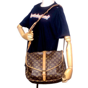 LOUIS VUITTON Saumur 35 Double Sided LV Messenger Shoulder Bag LV DUST BAG